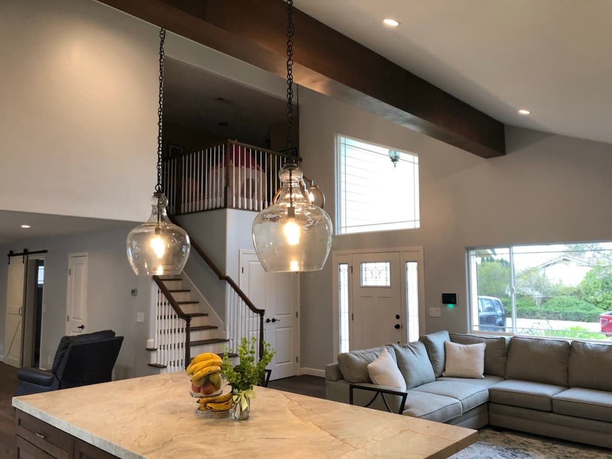 Open custom kitchen with built-in pantry suited to a San Martin home