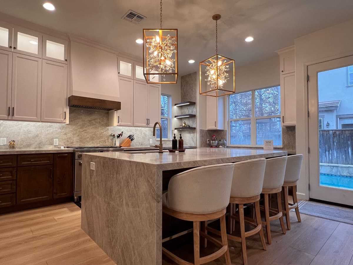 Two-tone custom kitchen in Gilroy by Dickson Cabinet Co.