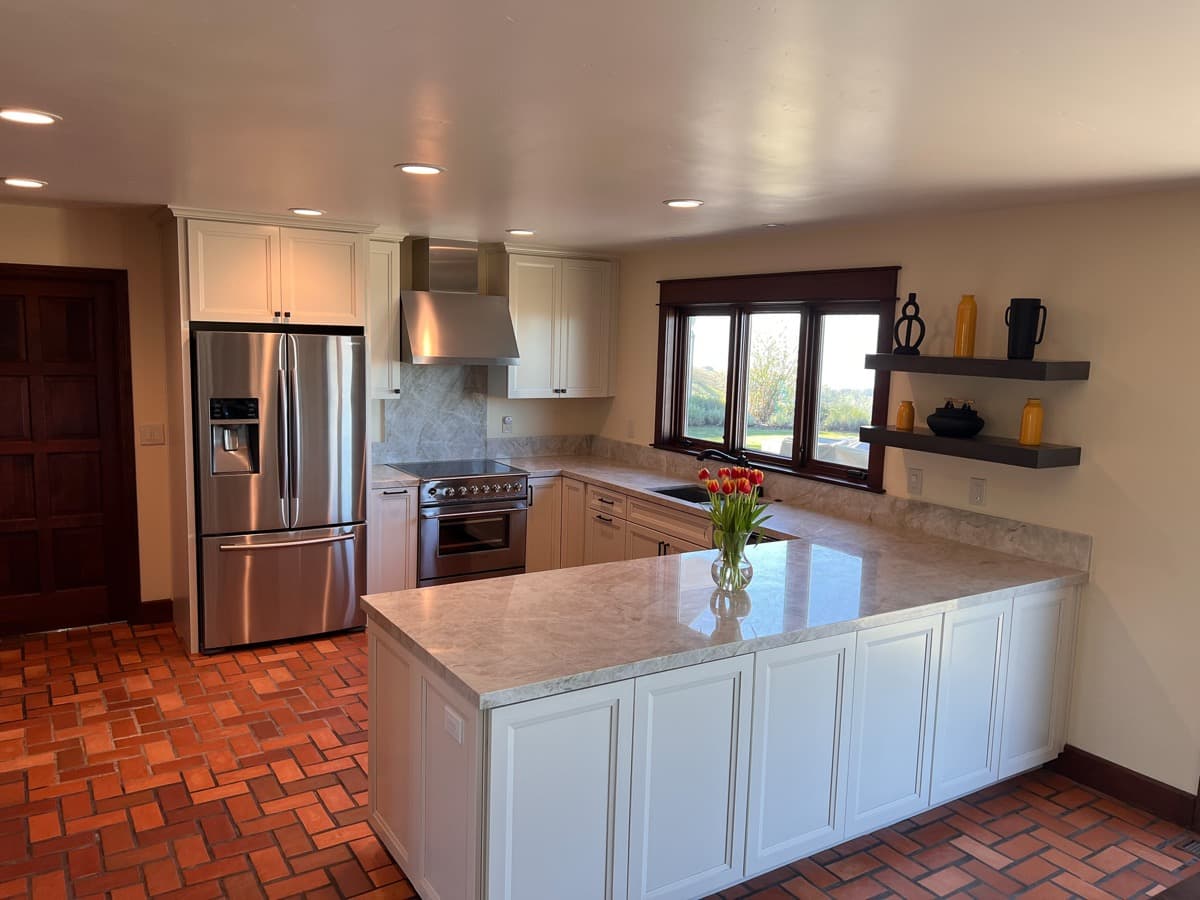 Space-efficient custom kitchen suited to a Campbell home